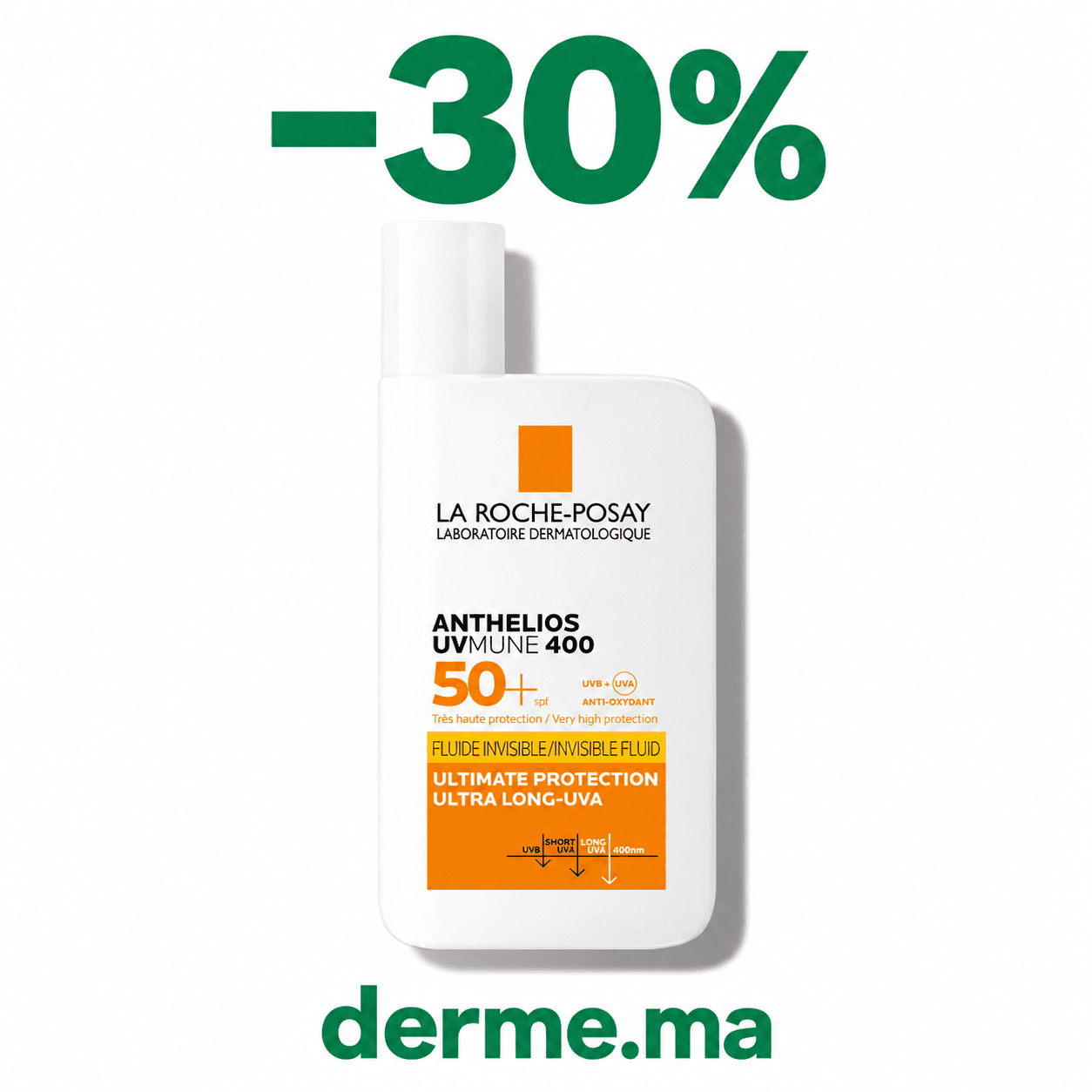 LA ROCHE POSAY Anthelios UVMune 400 shaka Fluide solaire invisible SPF 50+