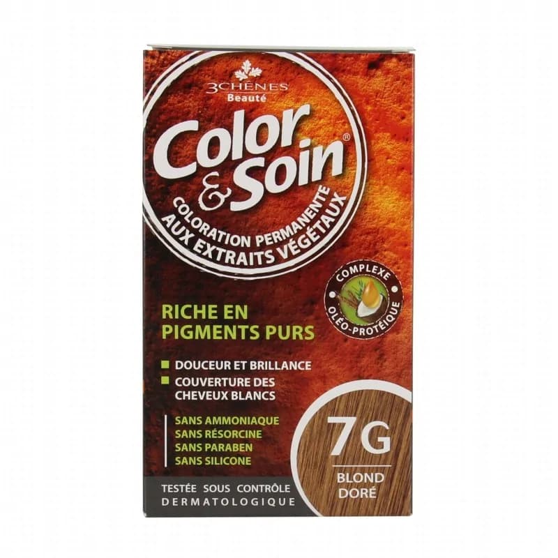 LES 3 CHENES Color & Soin Coloration permanente Extraits végétaux  7G Blon Dore