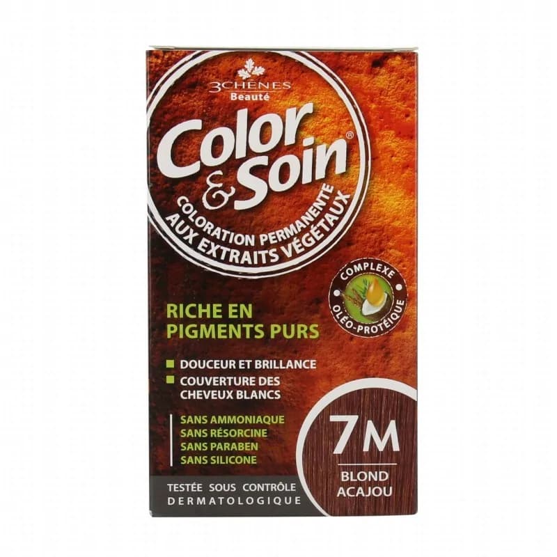 LES 3 CHENES Color & Soin Coloration permanente Extraits végétaux 7M Blond  Acajou
