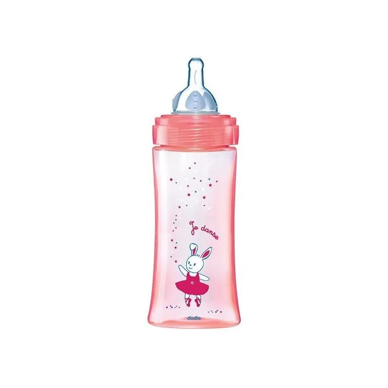 DODIE  BIBERON INITIATION+ 330ML ROSE TÉTINE D3