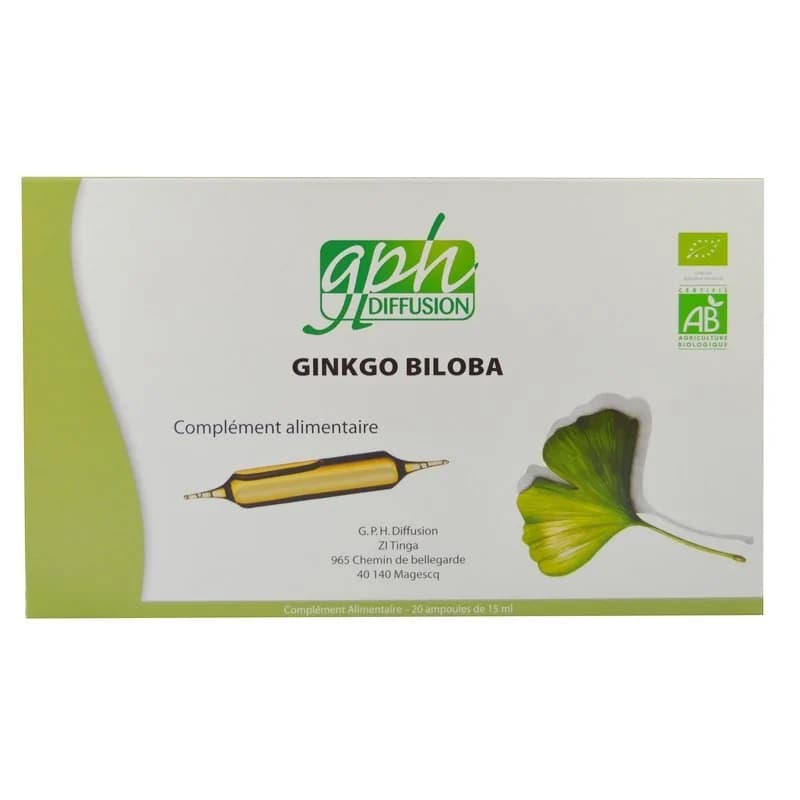 GPH DIFFUSION  GINKGO BILOBA BIO 20amp x 15ml