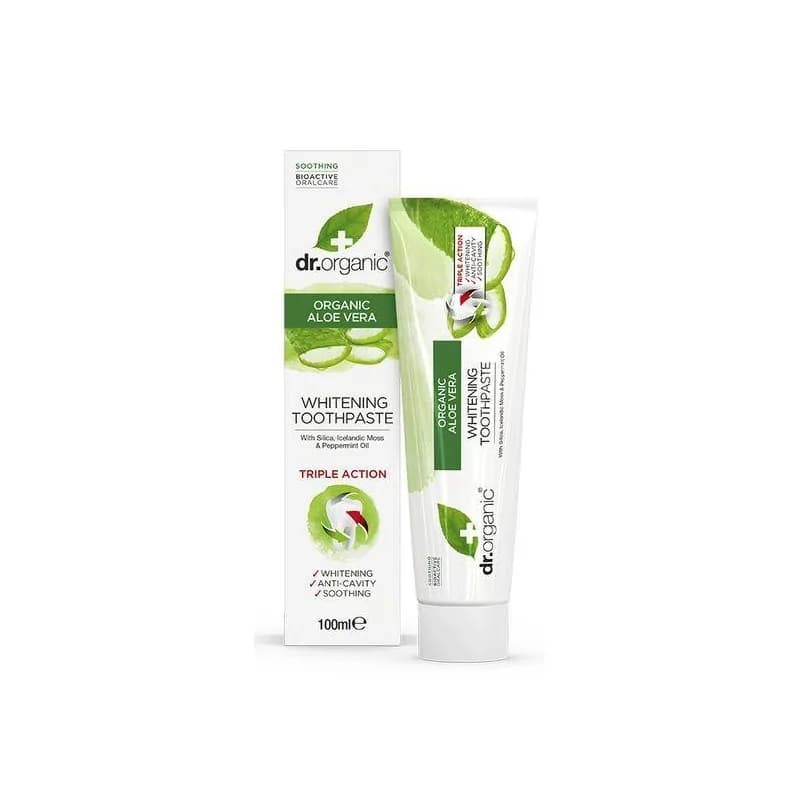 Dr. Organic  Dentifrice à l'aloe vera 100 ml