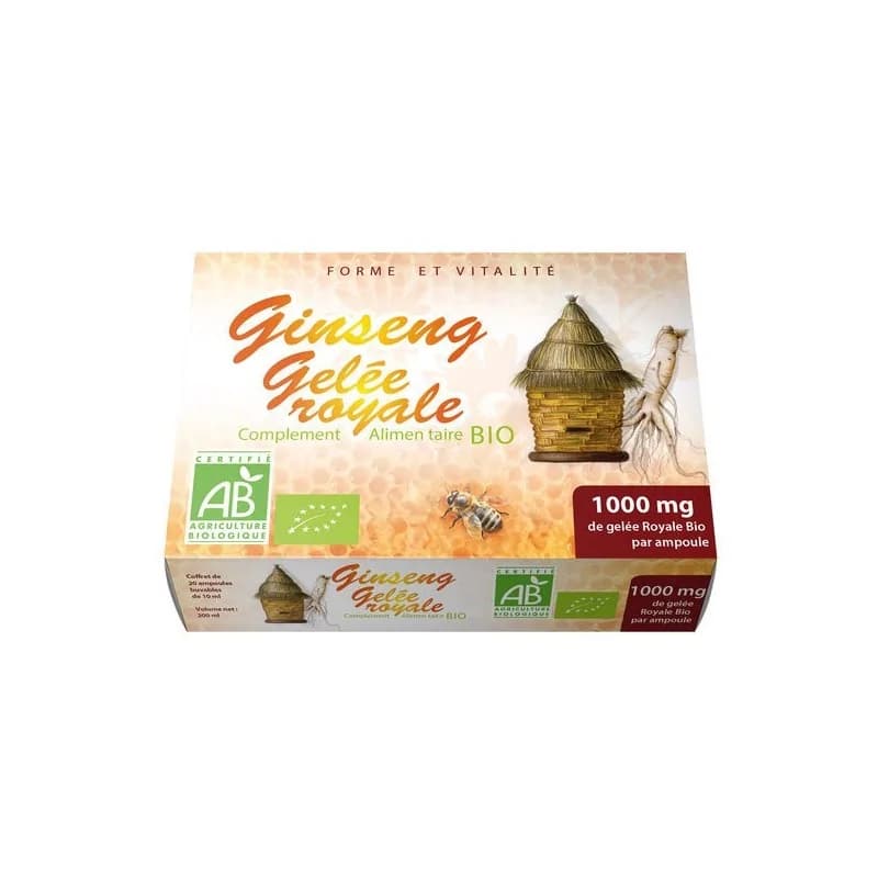 GPH DIFFUSION Gelée Royale + Ginseng Bio 1000mg  20 ampoules