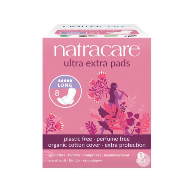 Natracare SERVIETTE ULTRA EXTRA LONG 8 U