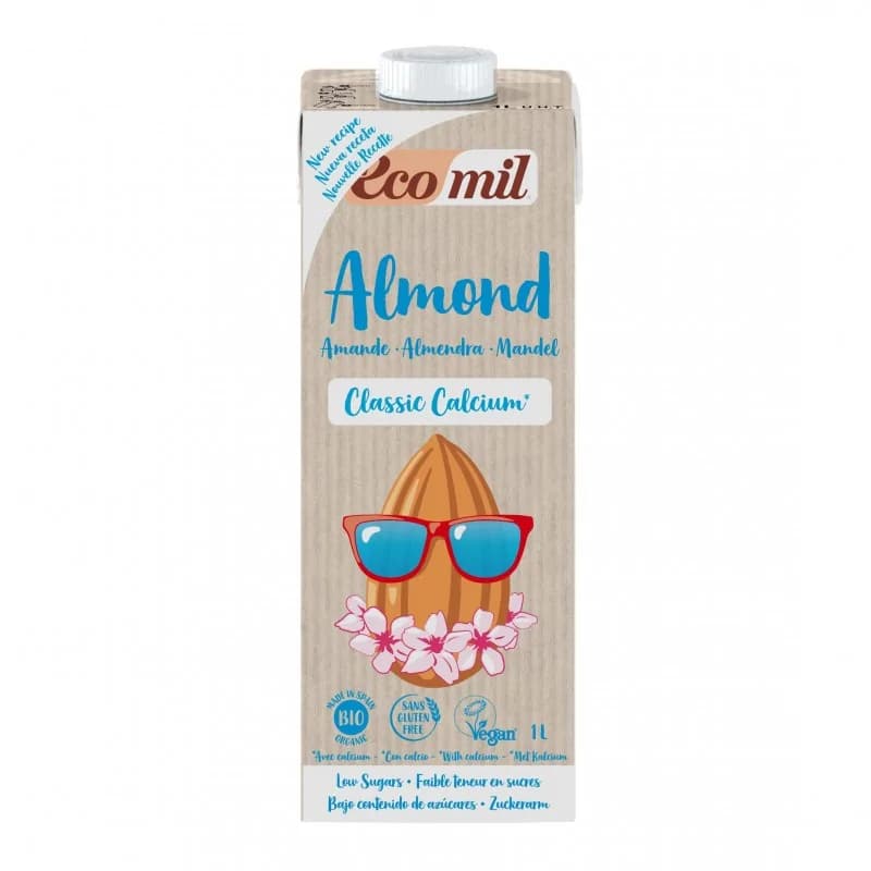 Ecomil BOISSON D'AMANDE CALCIUM SUCRE DE CANNE CLASSIC 1 L
