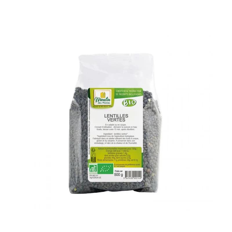 Moulin des Moines  LENTILLES VERTES 500 G
