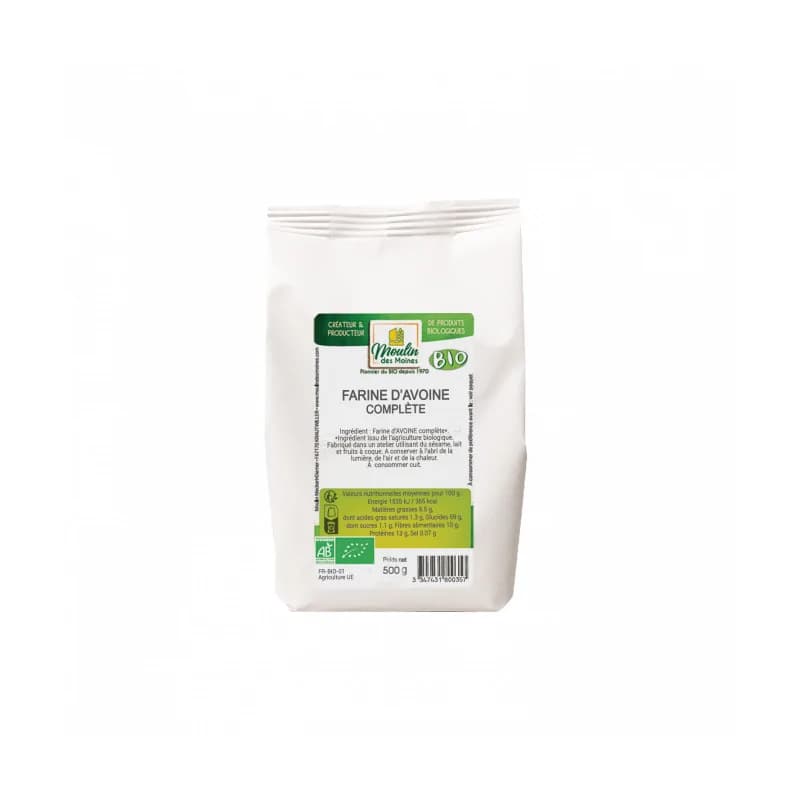 Moulin des Moines FARINE D'AVOINE COMPLETE 500 G