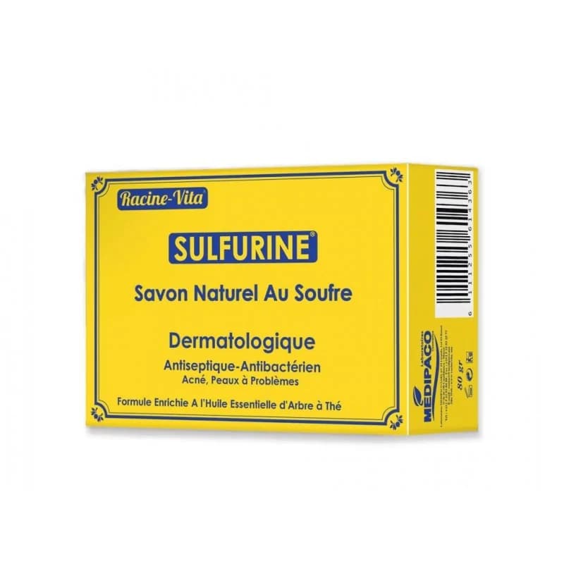 RACINE VITA  Savon dermatologique au soufre et arbre a the 80g