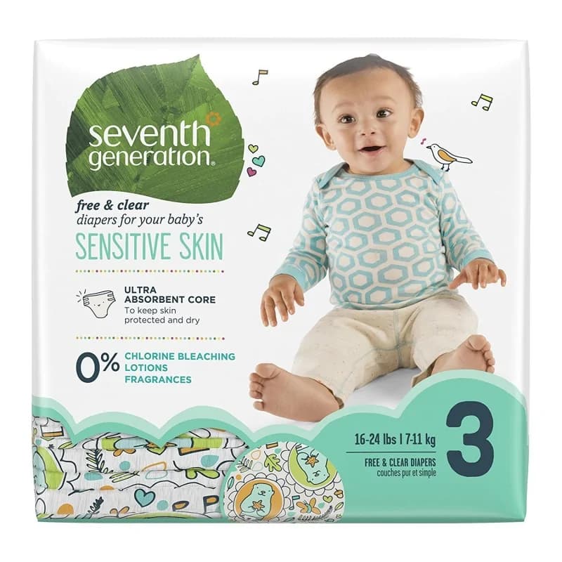 SEVENTH GENERATION COUCHES BEBE PUR ET SIMPLE STAGE 3: 7-11 KG (31 Unites)