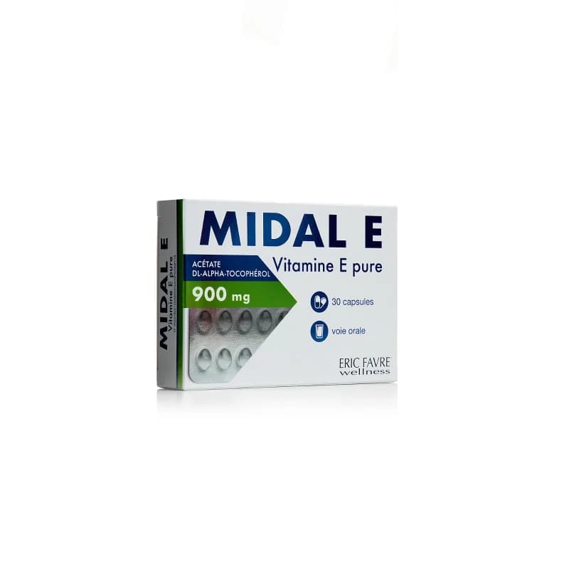 ERIC FAVRE MIDAL E vitamine E  pure 30 capsules