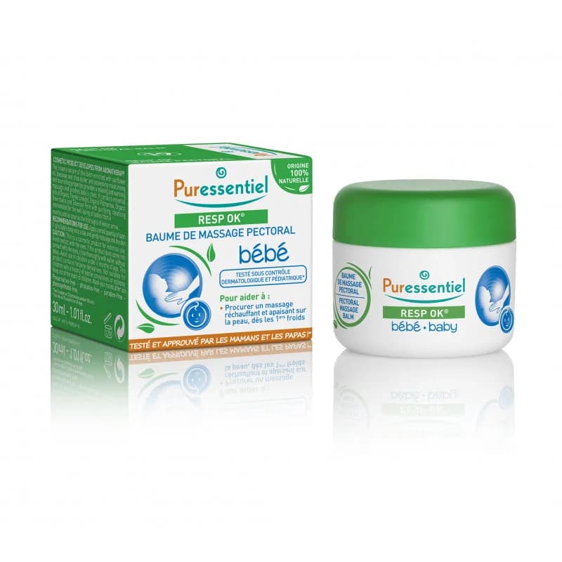 Puressentiel Baume de massage pectoral bébé resp OK 19 HE -30ml