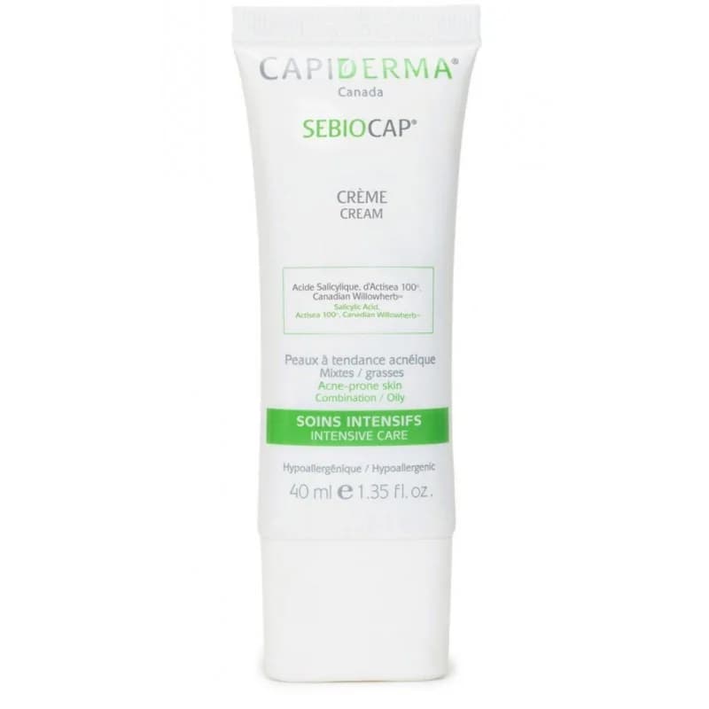 CAPIDERMA SEBIOCAP CRÈME VISAGE POUR PEAUX À TENDANCE ACNÉIQUE 40ML