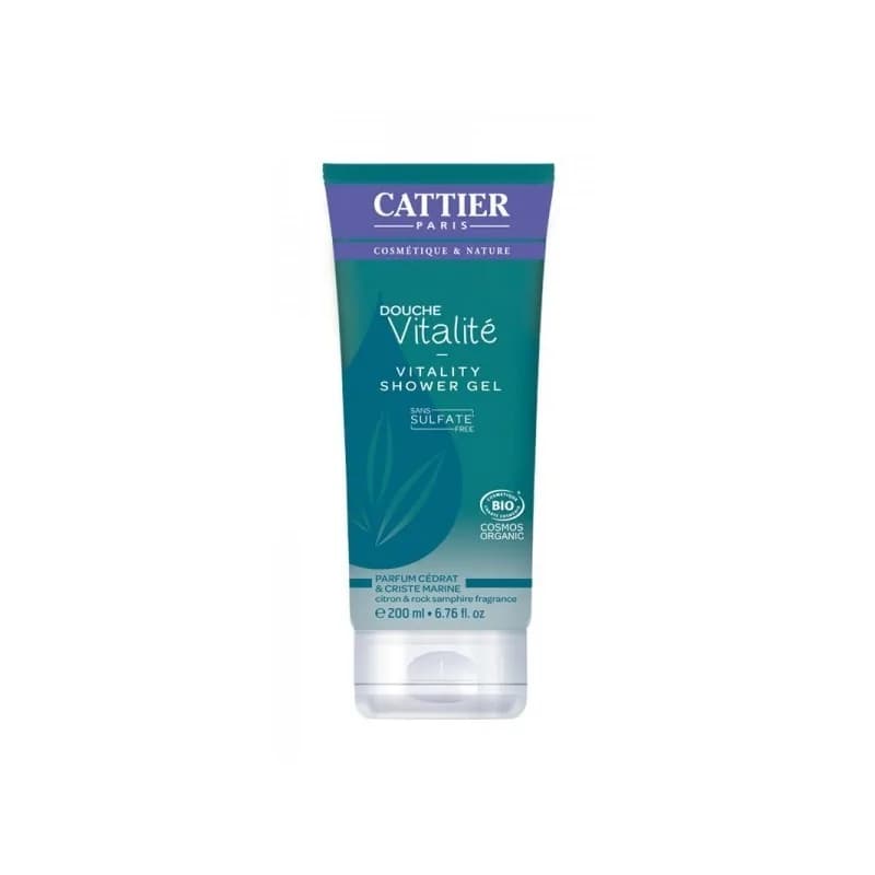 Cattier Douche vitalité SANS SULFATES  Cédrat Criste marine 200ML