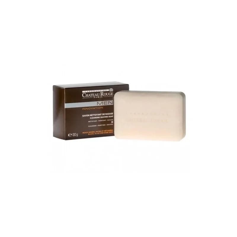 Chateau rouge men savon nettoyant de rasage peaux noires, mates et metissees 100g