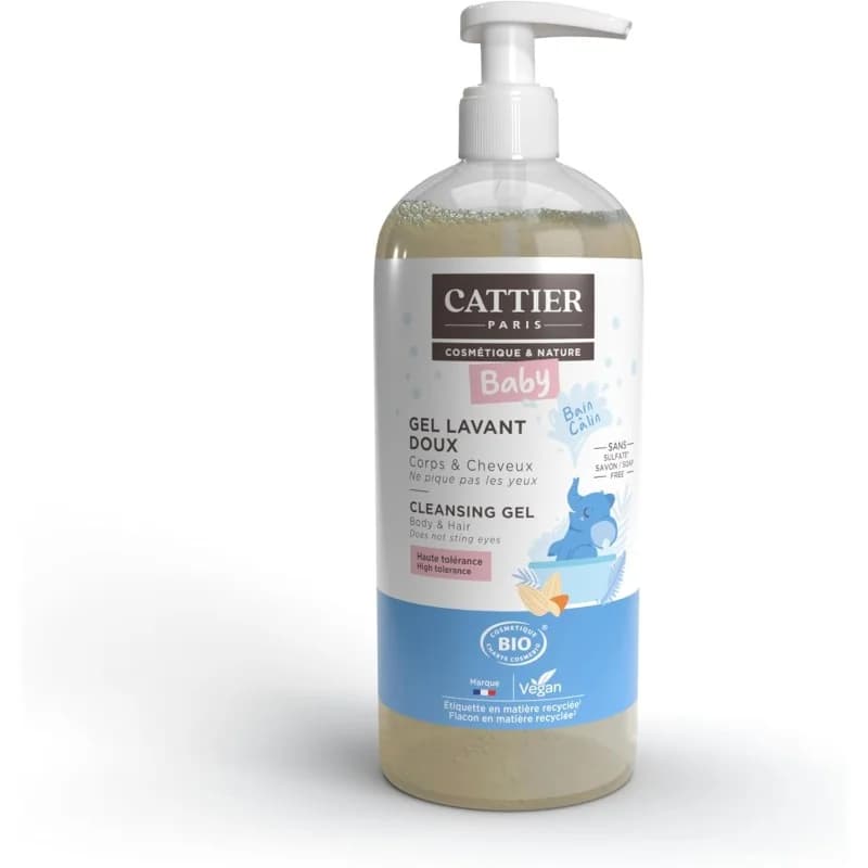 CATTIER GEL LAVANT DOUX CHEVEUX ET CORPS 500ML