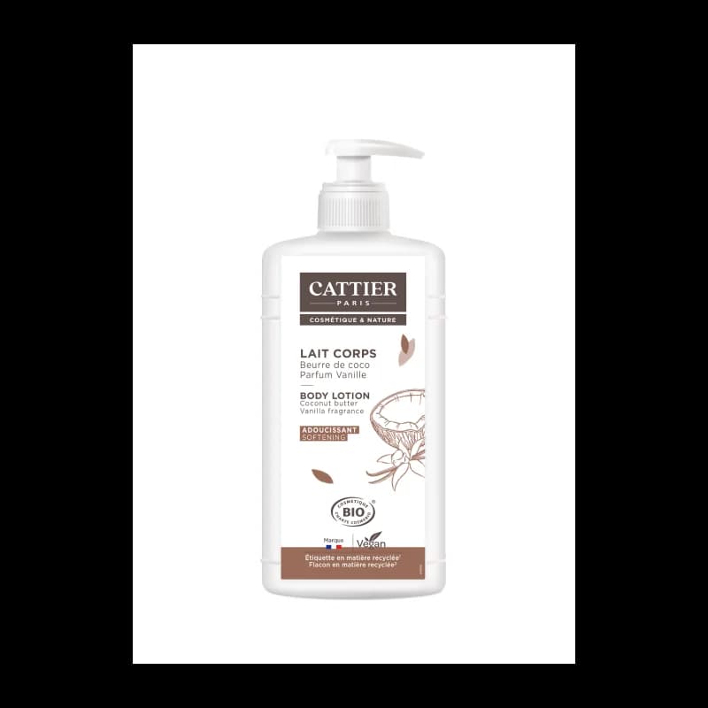 Cattier LAIT CORPS ADOUCISSANT VANILLE - EXTRAIT DE COCO - 500ml