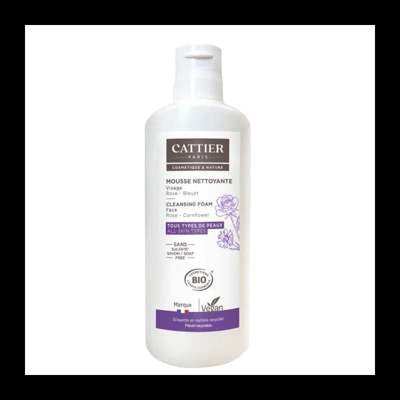 Cattier MOUSSE NETTOYANTE VISAGE- NUAGE CELESTE 150ml