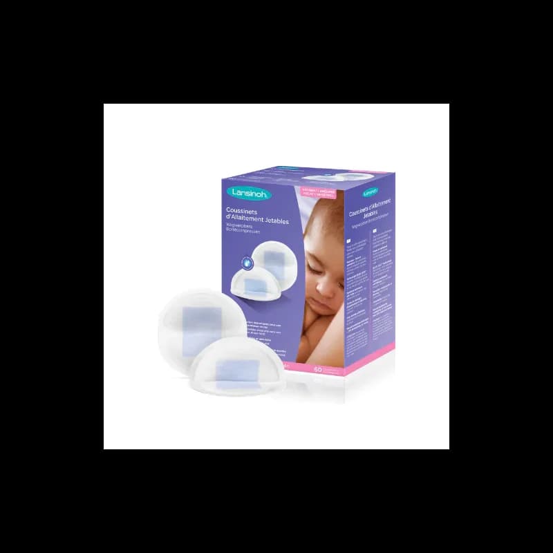 LANSINOH Coussinets d’allaitement jetables Blue Lock 60 Unités