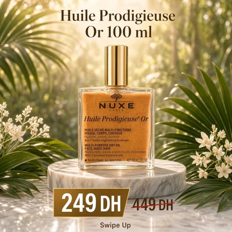 NUXE HUILE PRODIGIEUSE OR 100ml Soin Multi-Fonctions - Visage, Corps, Cheveux