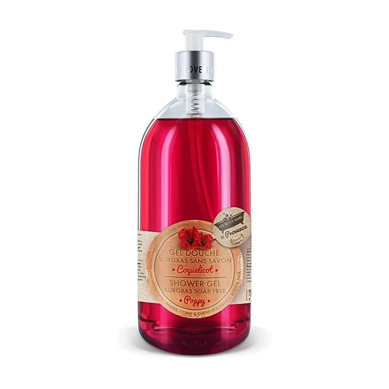 LES PETITS BAINS DE PROVENCE GEL DOUCHE SANS SAVON Coquelicot 1L