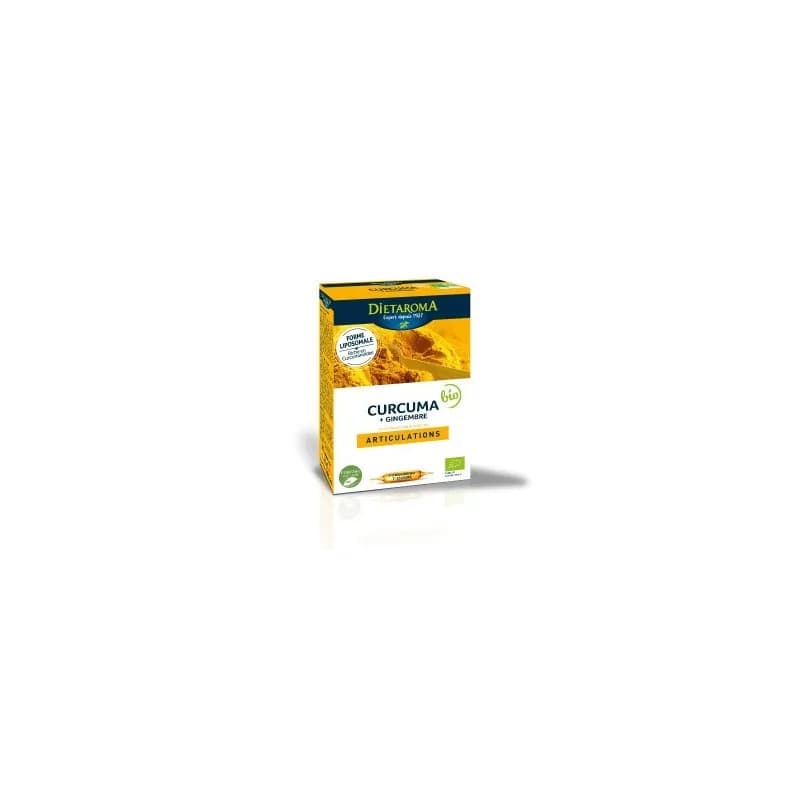 DIETAROMA CURCUMA + GINGEMBRE BIO 20 Ampoules