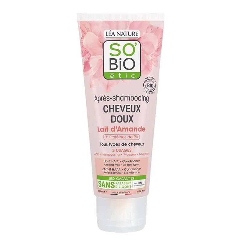 SO’BiO APRÈS-SHAMPOOING CHEVEUX DOUX LAIT D’AMANDE 200ML