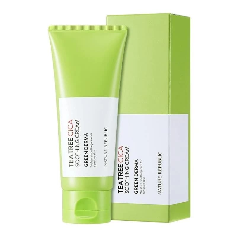 Nature Republic GREEN DERMA TEA TREE CICA SOOTHING CREAM 100ml