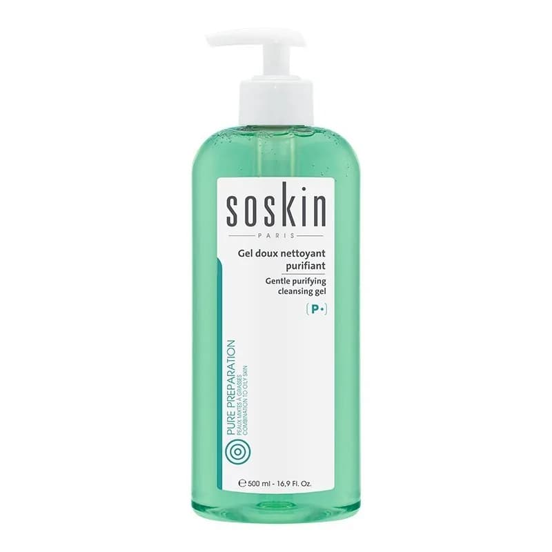 SOSKIN GEL NETTOYANT DOUX PURIFIANT 500ML