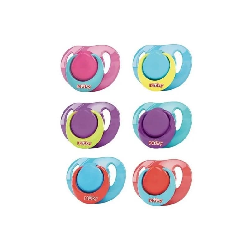 NUBY Sucette en silicone classique orthodentique avec picots de massage   0-6m ID92990SOS
