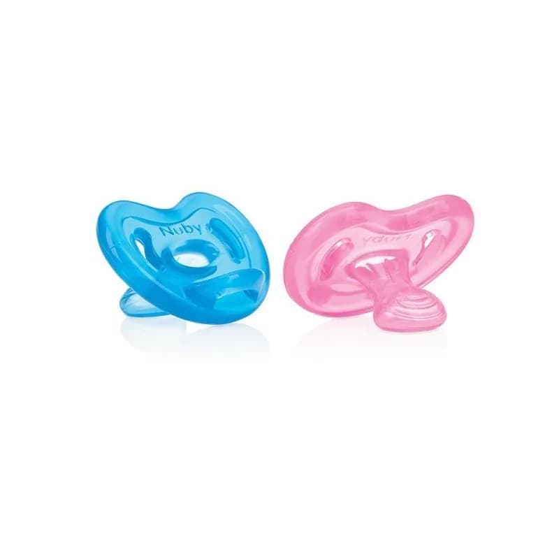 NUBY Sucette 100% silicone  Natural Flex™ Orthodentique   0-6m  NV0202003SOS rose