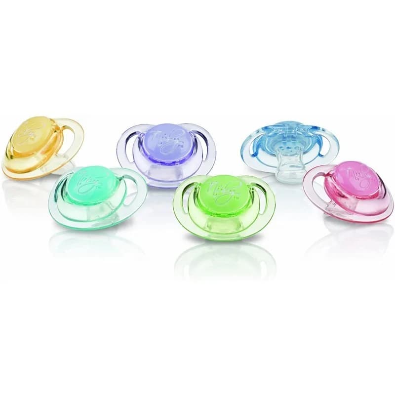 NUBY Sucette en silicone orthodontique avec picots de massage et boite de rangement en PP  6-18 mois - NT67522MOSN