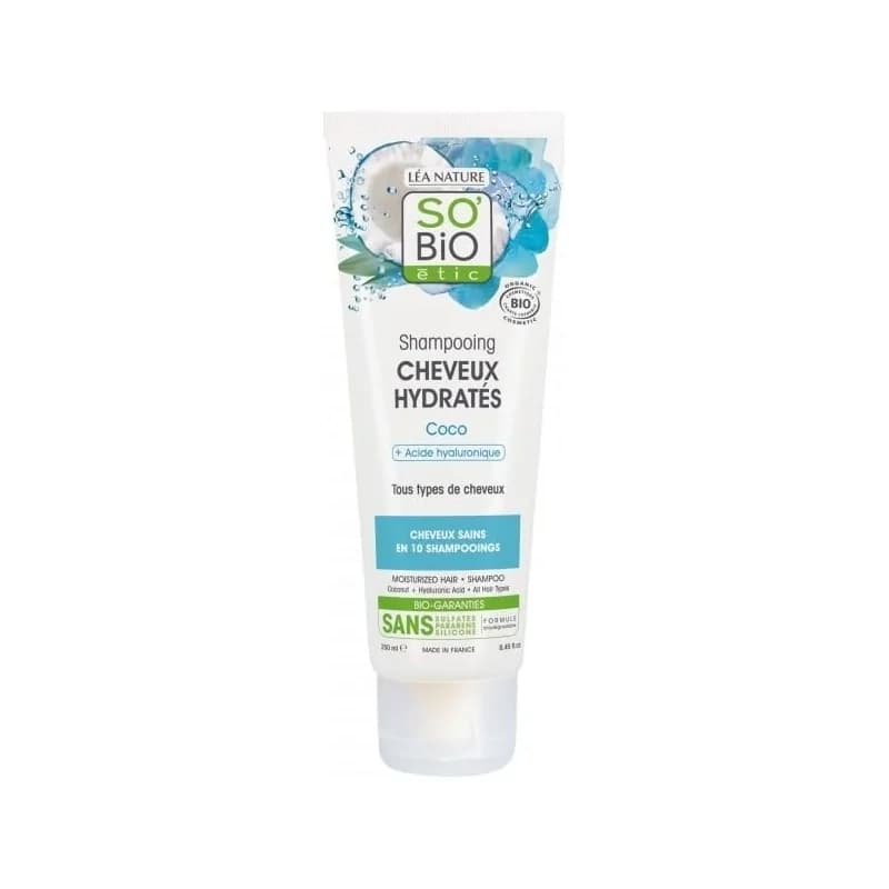 So Bio Shampooing Cheveux Hydratés Coco et Acide Hyaluronique 250ml