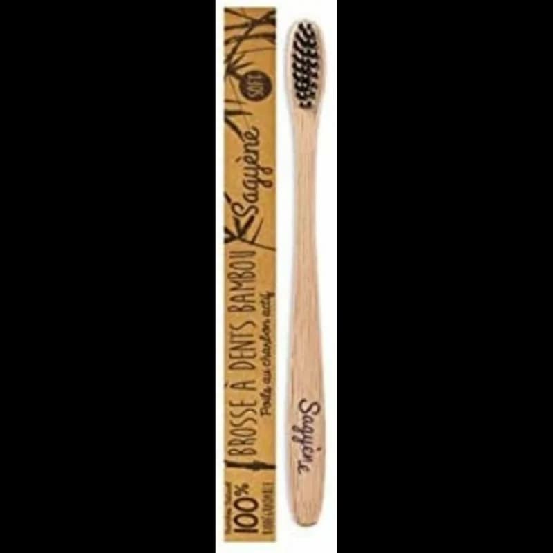 Sagyène Brosse à dents Bambou aux poils de Charbon Actif