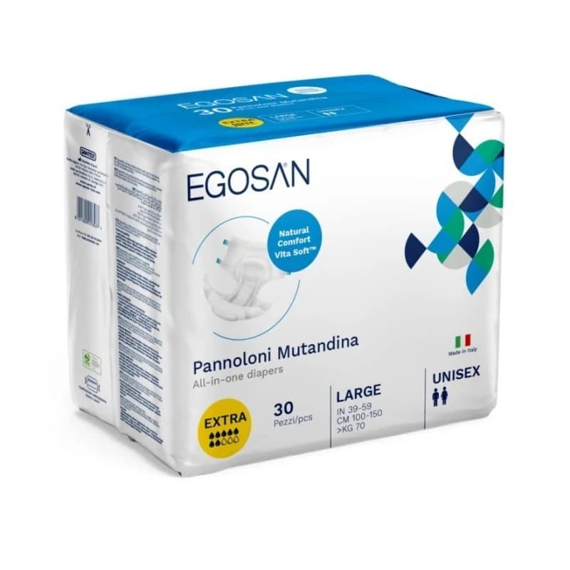 EGOSAN  CHANGES COMPLETS NATURAL CONFORT 30Unités (7gttes) Taille L