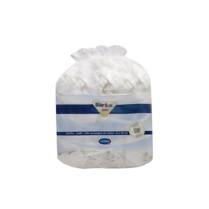 Hartmann Sterilux Pads Rectangles De Coton 200pcs