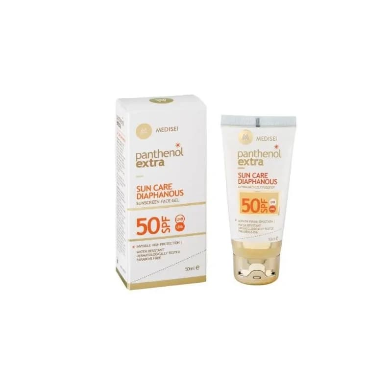 MEDISEI PANTHENOL EXTRA Protection Solaire DIAPHANE SPF 50 Gel Invisible Pour Le Visage