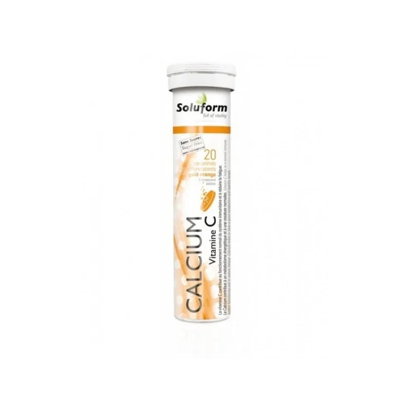 SOLUFORM CALCIUM VITAMINE C 20 COMPRIMES