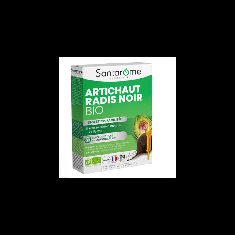 SANTAROME ARTICHAUT BIO RADIS NOIR BIO 20 AMPOULES