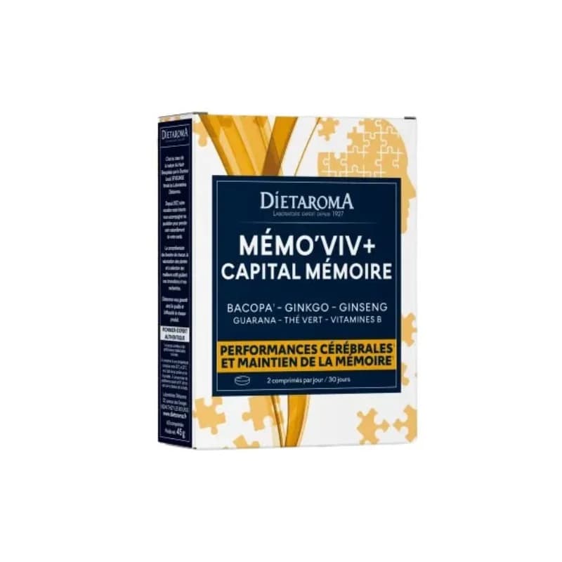 DIETAROMA MÉMO VIV CAPITAL CÉRÉBRAL MÉMOIRE 60 Comprimès