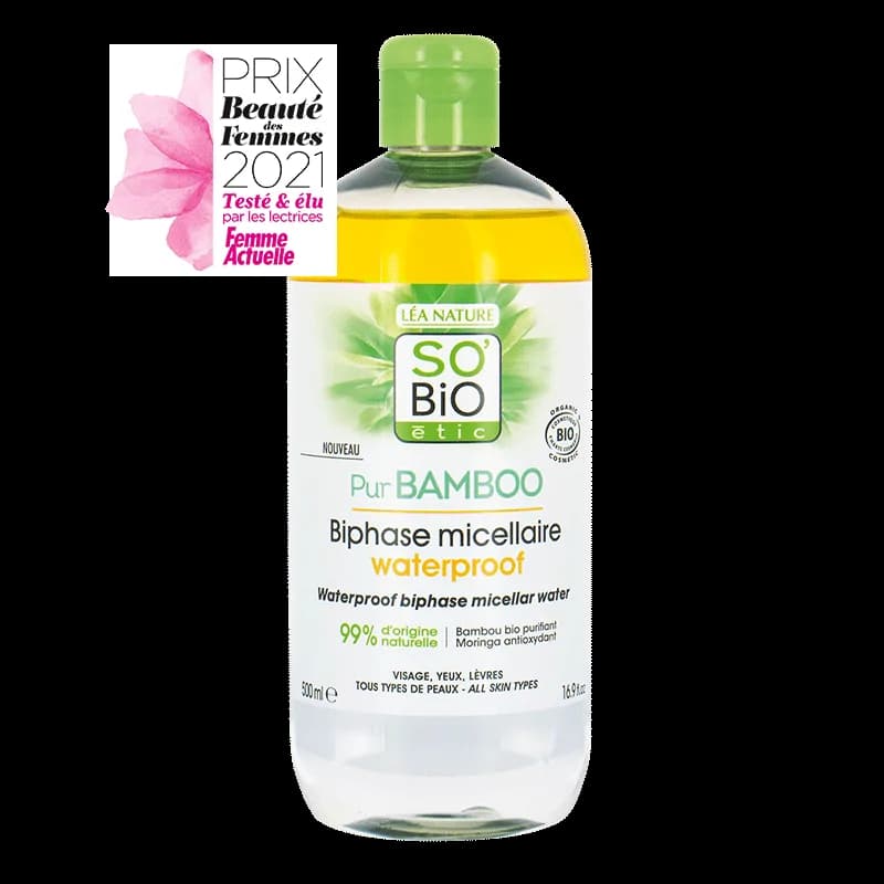SO BIO BIPHASE MICELLAIRE WATERPROOF BAMBOO 500 ML