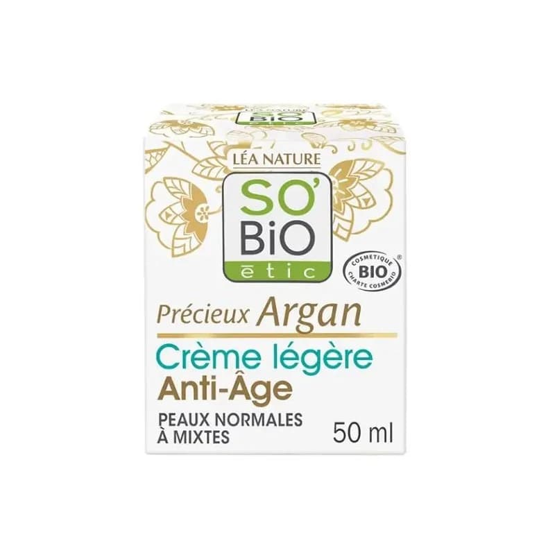 SO BIO CRÈME LÉGÈRE ANTI AGE JOUR ARGAN 50 ML