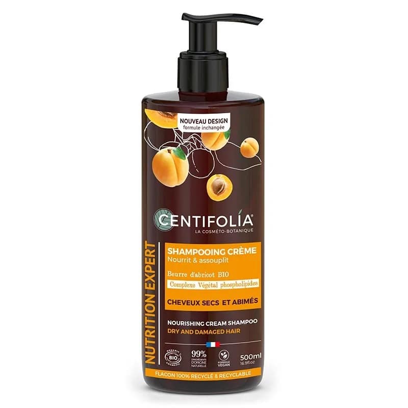 CENTIFOLIA SHAMPOING CRÈME NUTRITION Cheveux Secs Et Abimes 500ml