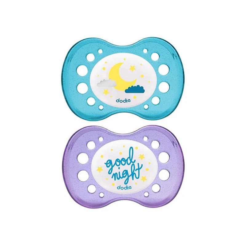 DODIE SUCETTE ANATOMIQUE A2 +18M  DUO NUIT GOOD NIGHT / LUNE SANS ANNEAU