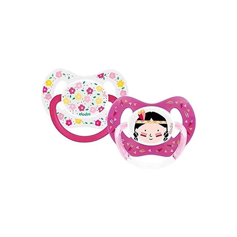 DODIE SUCETTE PHYSIOLOGIQUE P51 +18M  DUO FILLE FLEURS/INDIENNE
