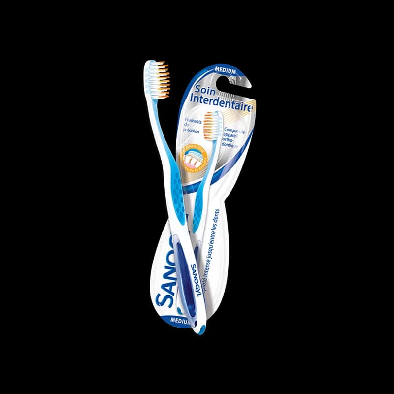 SANOGYL BROSSE À DENTS INTERDENTAIRE MEDIUM ROSE, BLEU, VERT