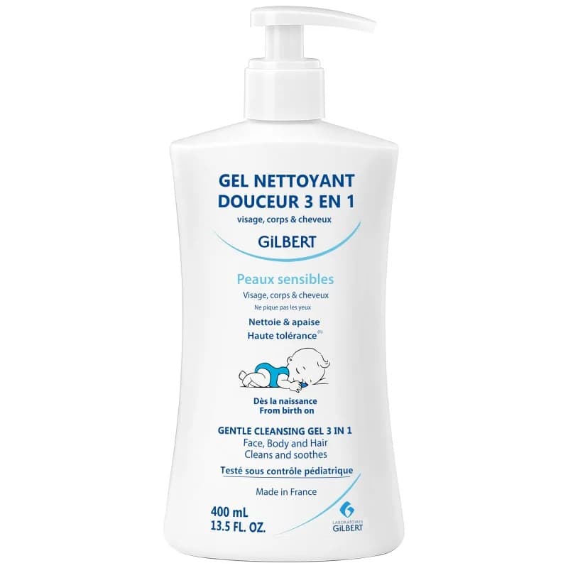 Gilbert Gel Nettoyant Douceur 3en1 Bebe 400ml