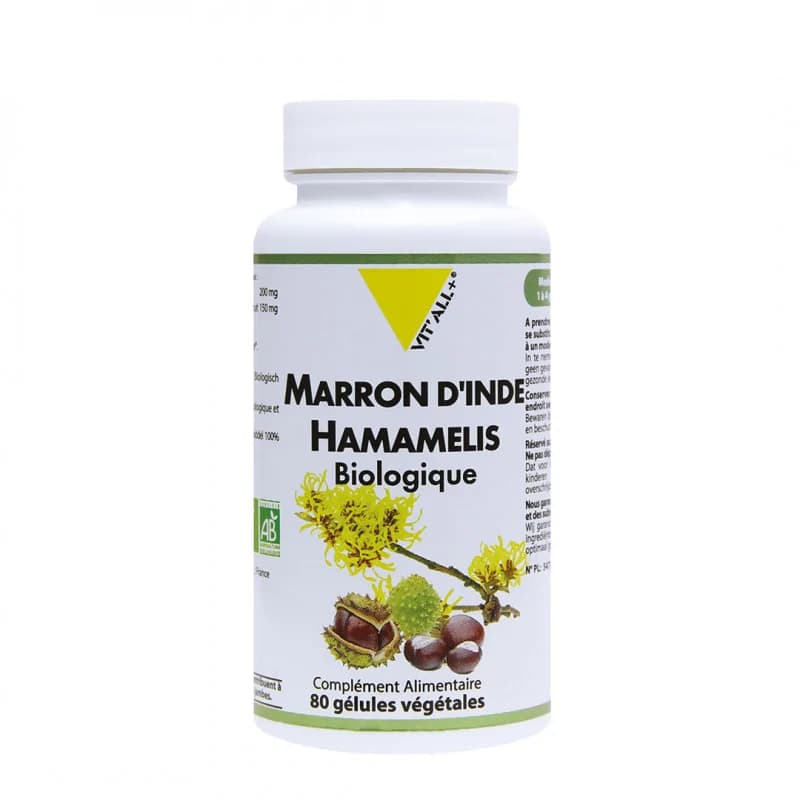 VIT’ALL+ Marron D’Inde 150Mg + Hamamelis 200Mg 80 Gélules