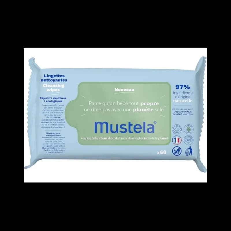 MUSTELA LINGETTES NETTOYANTES A L’AVOCAT BIO*60