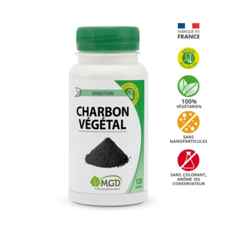 MGD CHARBON VÉGÉTALE  PILLULIER 120 GÉLULES