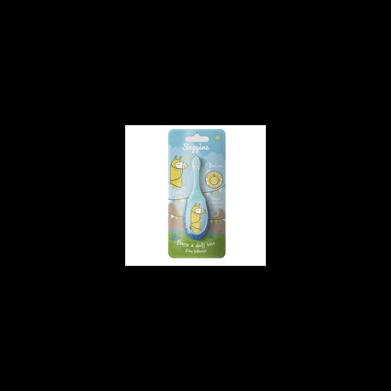 SAGYENE Brosse à dents Ergonomique LAMA BLEU 0-2ANS - A00136